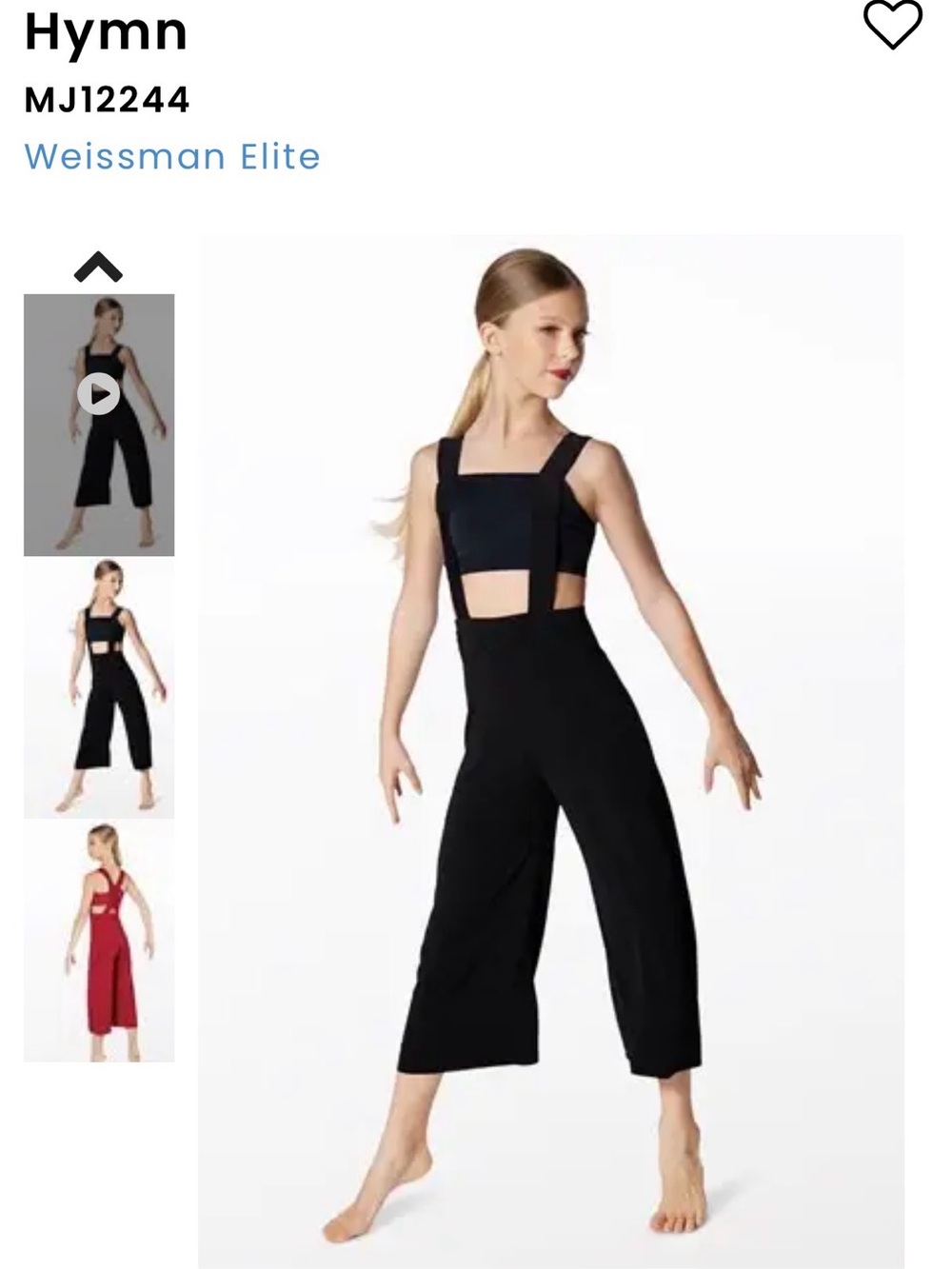 Weissman Black Hymn Wide-Leg Jumpsuit Style MJ12244